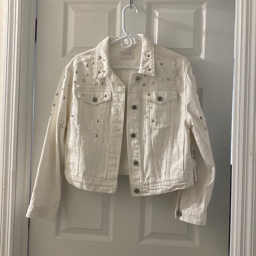 Tinseltown Jean Jacket White
